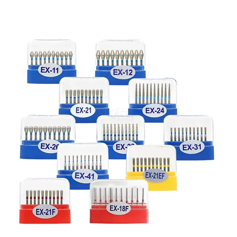 2026 EX Series 10pcs/Box High Speed Diamond Burs Dentist Super Coarse Diamond Drills Lab Polishing Tools
2026 EX Series 10pcs/Box High Speed Diamond Burs Dentist Super Coarse Diamond Drills Lab Polishing Tools