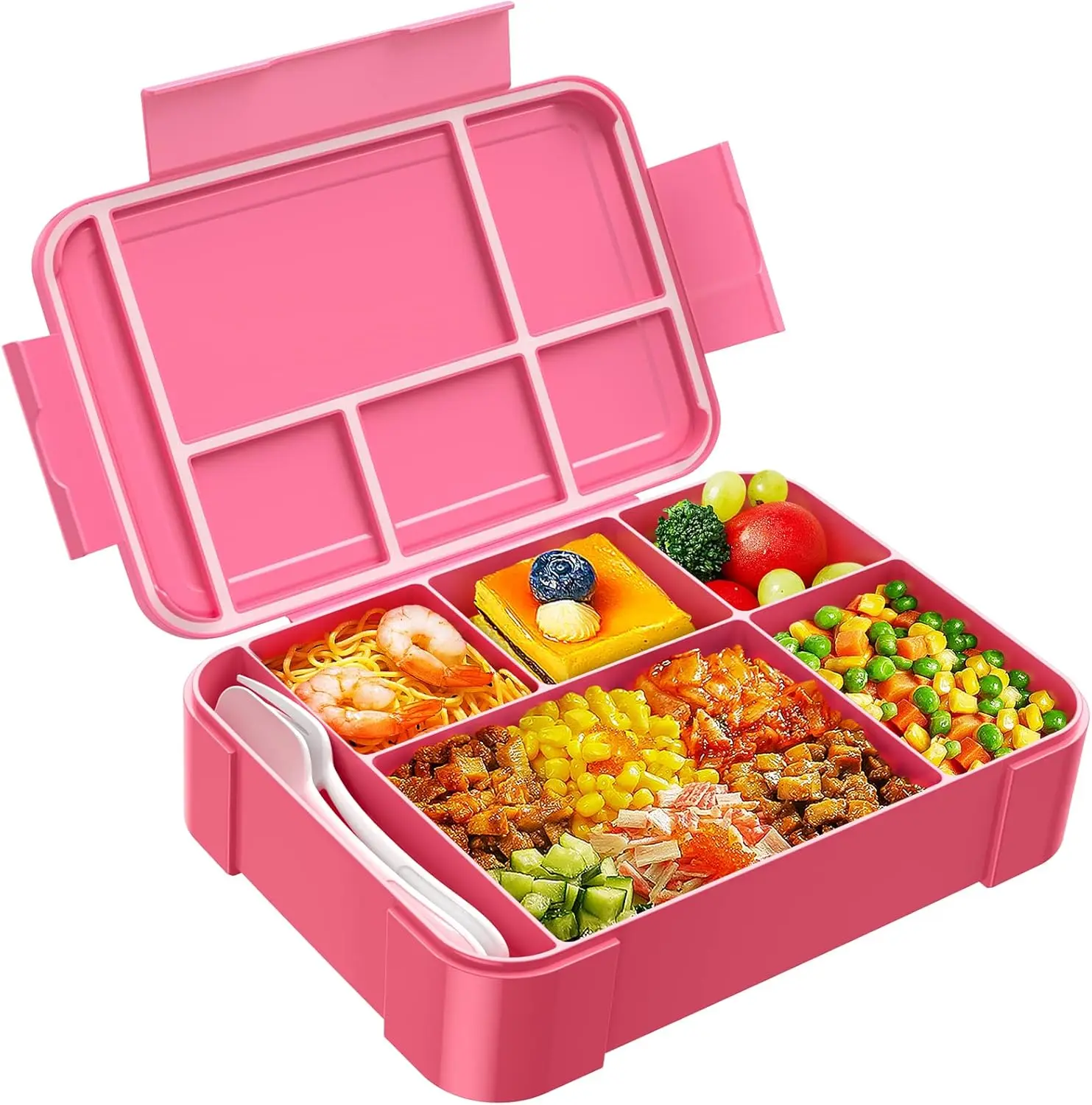 Jelife Kids Bento Box Lunch Box - 1450ml Leakproof 6 Compartments Bento Lunchbox Kids Lunch Boxes with Food Utensils for Back to School, Book-Style Lunch Snack Containers for Toddler Daycare, Pink
Jelife Kids Bento Box Lunch Box - 1450ml Leakproof 6 Compartments Bento Lunchbox Kids Lunch Boxes with Food Utensils for Back to School, Book-Style Lunch Snack Containers for Toddler Daycare, Pink