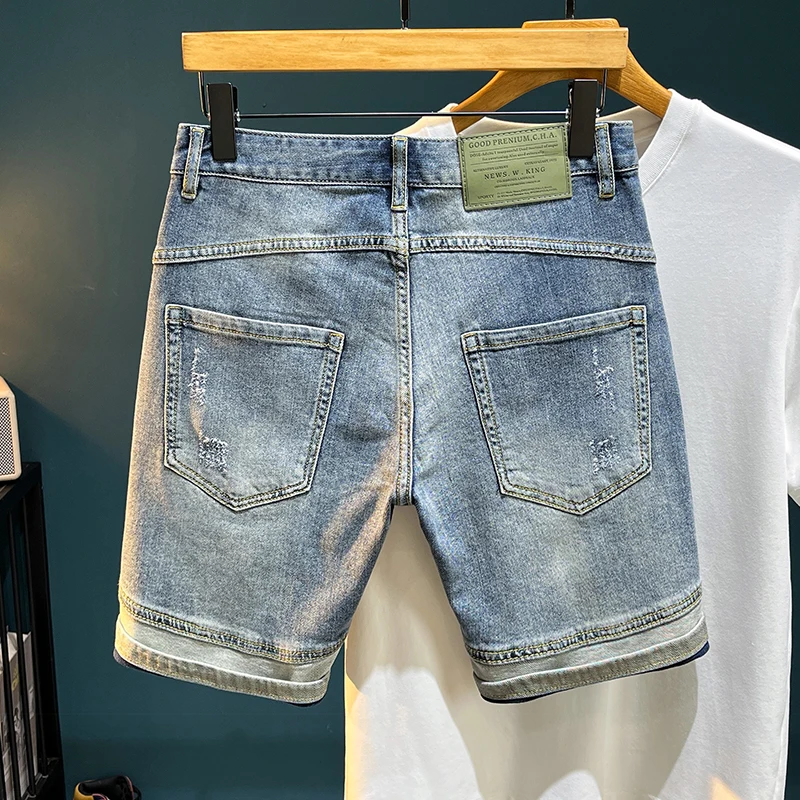 TC3061 Summer high street stretch denim shorts worn holes male tide Slim misplaced patches high-end Chinese trousers
TC3061 Summer high street stretch denim shorts worn holes male tide Slim misplaced patches high-end Chinese trousers