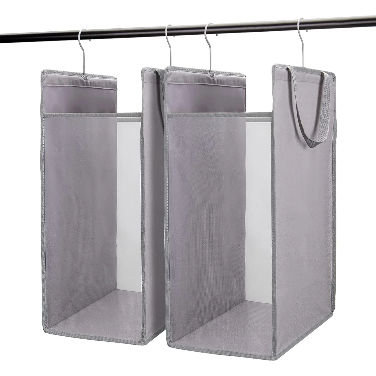 Hanging Laundry Hamper, Slim Mesh Bag with Handles, Heavy Duty 2 Pack
Hanging Laundry Hamper, Slim Mesh Bag with Handles, Heavy Duty 2 Pack