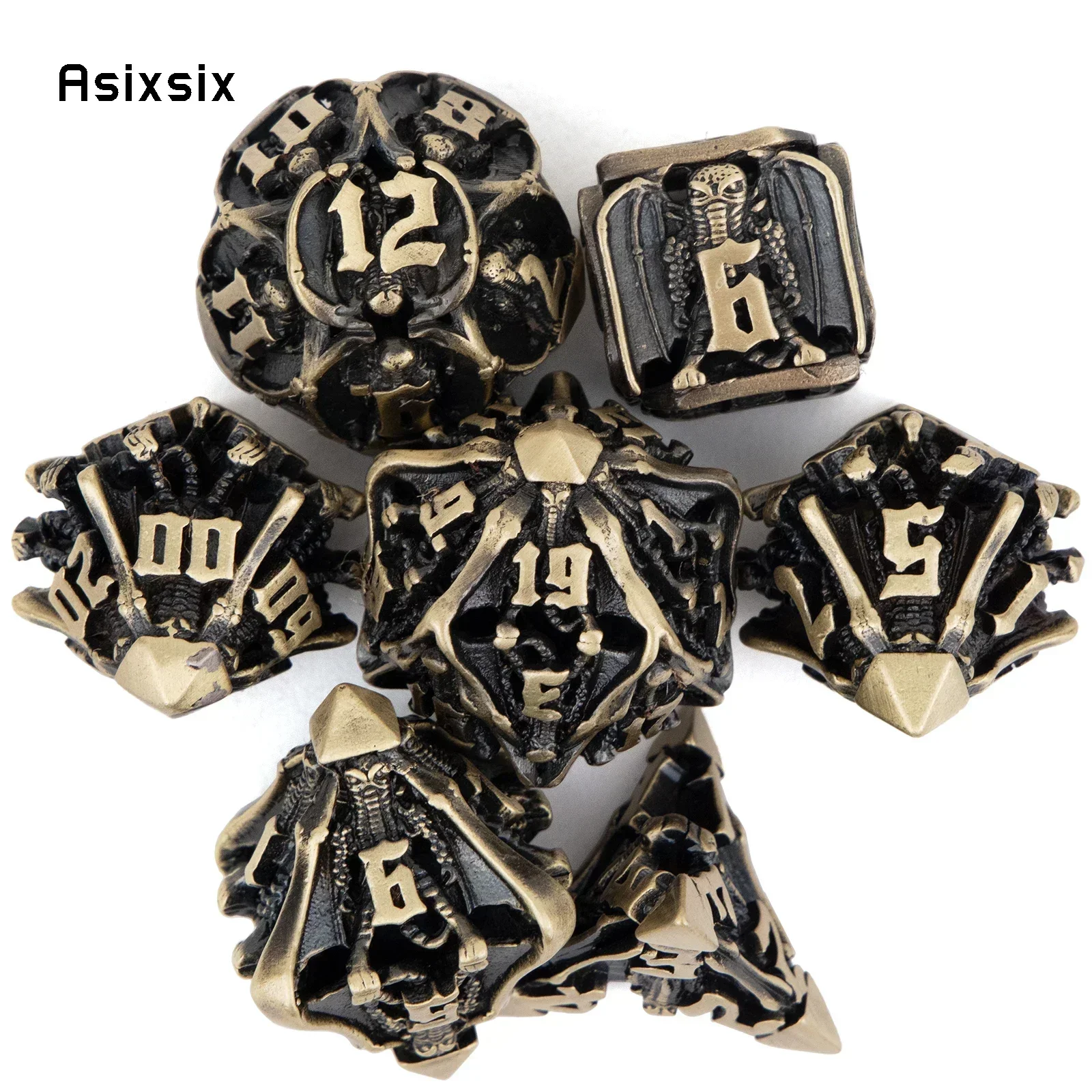 Metal Dice, Perfect For Tabletop Rpgs And Card Games 7 Pcs Yellow Bat Metal Dice Solid Metal Polyhedral Dice Set Suitable For Ro
Metal Dice, Perfect For Tabletop Rpgs And Card Games 7 Pcs Yellow Bat Metal Dice Solid Metal Polyhedral Dice Set Suitable For Ro