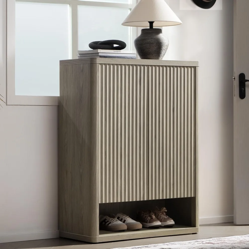 Shoe Cabinet 44" Tall Large Storage Organizer Modern Shoe Rack with Doors & 4 Shelves Mid Century Free Standing 6-Tier Cabinet
Shoe Cabinet 44" Tall Large Storage Organizer Modern Shoe Rack with Doors & 4 Shelves Mid Century Free Standing 6-Tier Cabinet