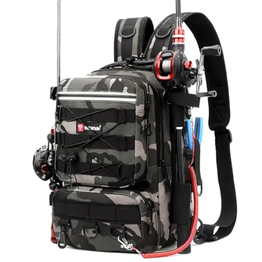 Fishing Backpack With Rod Holder, Fishing Tackle Storage Bags Fishing Tackle Box Backpack Fishing Tackle Bag
Fishing Backpack With Rod Holder, Fishing Tackle Storage Bags Fishing Tackle Box Backpack Fishing Tackle Bag