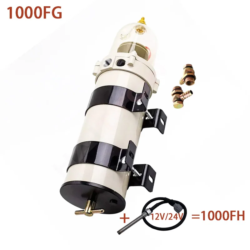 1000FG1000FH Diesel Engine Fuel Water Separator Assembly 12v 24v Heating Wire Tube with 2020PM 30 Micron Filter
1000FG1000FH Diesel Engine Fuel Water Separator Assembly 12v 24v Heating Wire Tube with 2020PM 30 Micron Filter