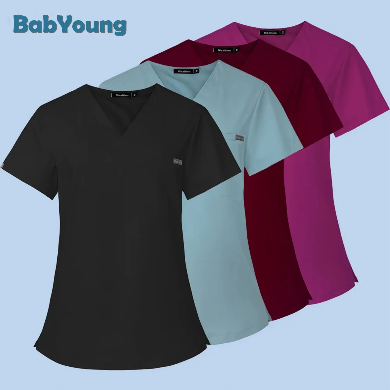 Hospital Uniformes Medical Nursing Scrub Tops Vet Dentist Doctor Scrubs Shirts Short Sleeve Jogger Blouse Medicalschool Clothes
Hospital Uniformes Medical Nursing Scrub Tops Vet Dentist Doctor Scrubs Shirts Short Sleeve Jogger Blouse Medicalschool Clothes