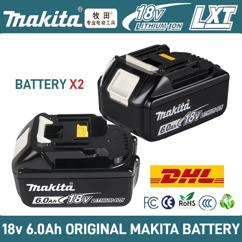 100% Original Makita 18V Battery 3.0Ah 6.0Ah 5.0Ah Rechargeable Battery, for Makita 18V Power Tool Battery BL1860B BL1850 BL1840
100% Original Makita 18V Battery 3.0Ah 6.0Ah 5.0Ah Rechargeable Battery, for Makita 18V Power Tool Battery BL1860B BL1850 BL1840