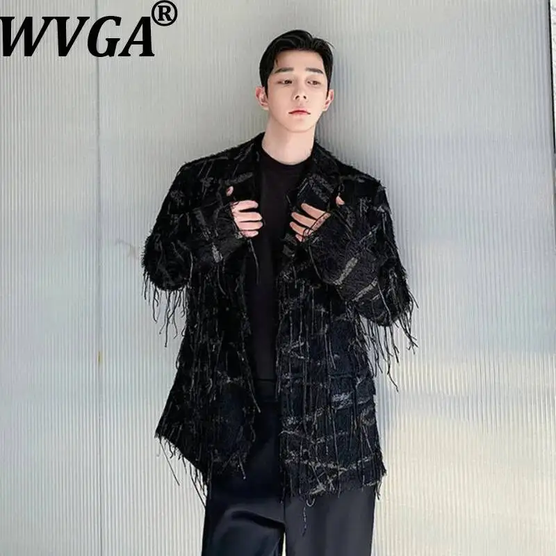 WVGA Spring Autumn New Men's Trendy Fashionable Tassel Design Loose Sleeved Blazer Niche Chic Casual Darkwear Jackets Ins W24628
WVGA Spring Autumn New Men's Trendy Fashionable Tassel Design Loose Sleeved Blazer Niche Chic Casual Darkwear Jackets Ins W24628
