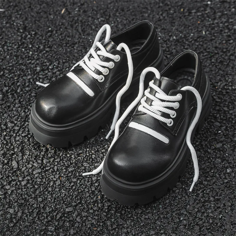 men fashion punk rock platform shoes lace-up original leather derby shoe black trendy sneakers outdoors cowboy tooling footwear
men fashion punk rock platform shoes lace-up original leather derby shoe black trendy sneakers outdoors cowboy tooling footwear