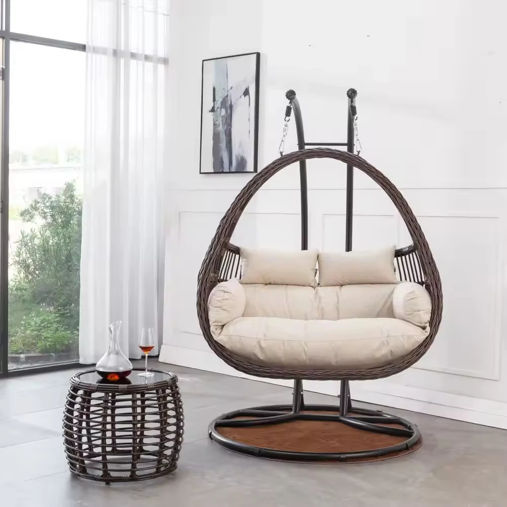Modern Iron Hanging Swing Chair With Waterproof Cushion For Outdoor Use In Park Gym School Double Hanging Design
Modern Iron Hanging Swing Chair With Waterproof Cushion For Outdoor Use In Park Gym School Double Hanging Design