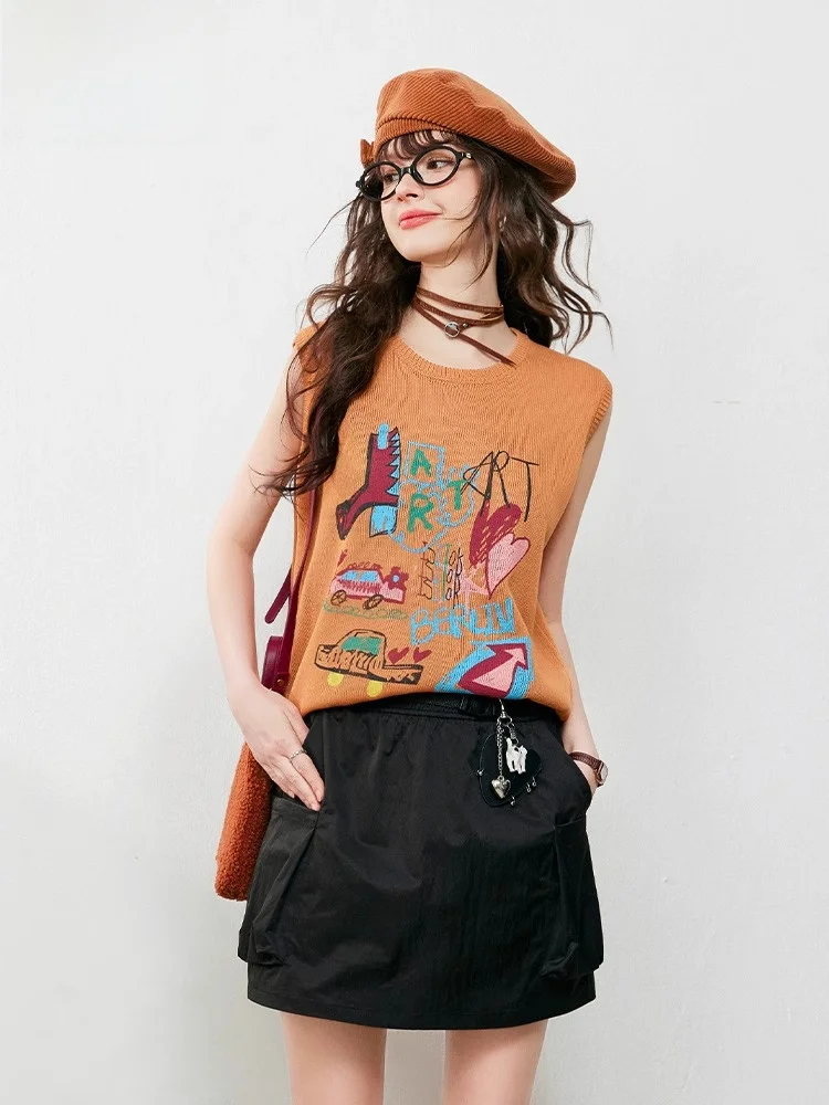 Fun Pattern Vest Top Ageless round Neck Sleeveless Knitted Summer New Style Commute Korean Style Straight Cut Knitwear
Fun Pattern Vest Top Ageless round Neck Sleeveless Knitted Summer New Style Commute Korean Style Straight Cut Knitwear
