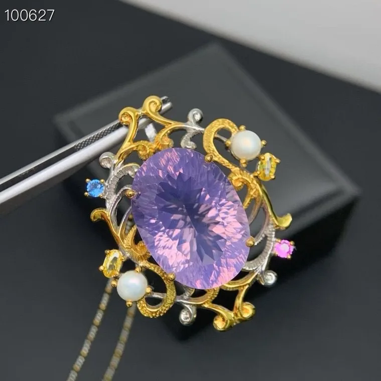 Natural Lavender Amethyst Oval Cut Pendant 925 Sterling Silver Original Certified Handmade No Chain Luxury for Women
Natural Lavender Amethyst Oval Cut Pendant 925 Sterling Silver Original Certified Handmade No Chain Luxury for Women