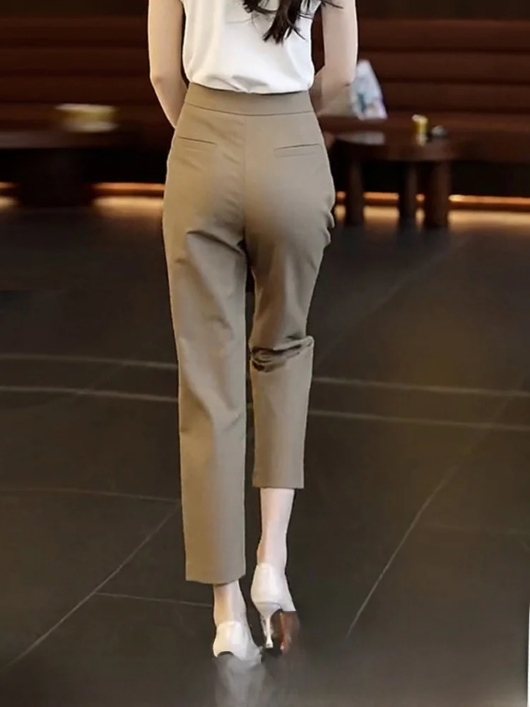 Khaki Color Women's Summer High Waist Straight Leg Casual Pants Smoking Tube Pants Commute Style Fashionable New Arrival
Khaki Color Women's Summer High Waist Straight Leg Casual Pants Smoking Tube Pants Commute Style Fashionable New Arrival