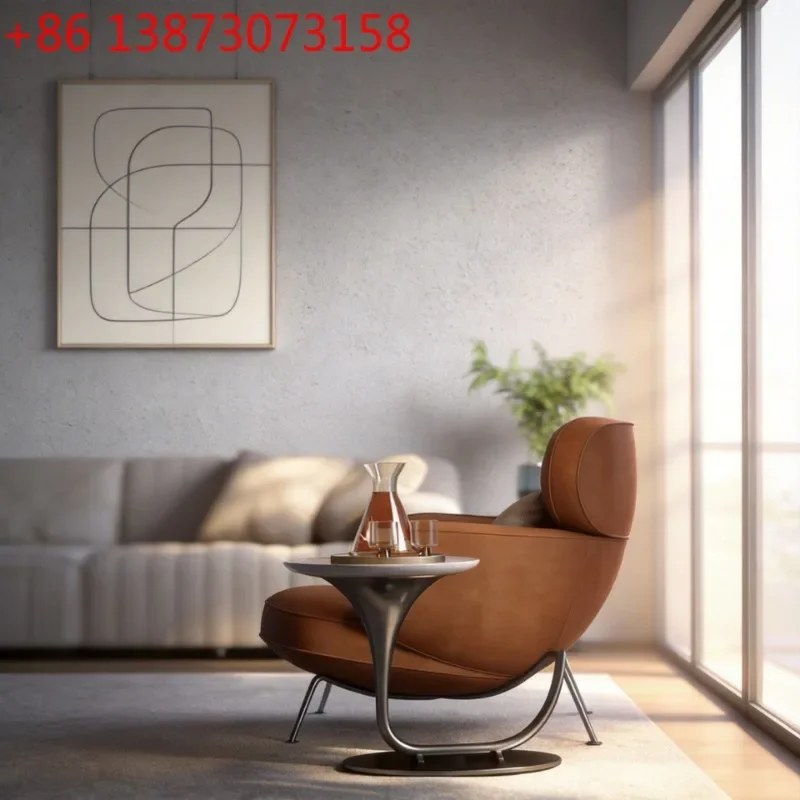 Designer Living Room Balcony Household Italian Minimalist Full Leather Single Sofa
Designer Living Room Balcony Household Italian Minimalist Full Leather Single Sofa