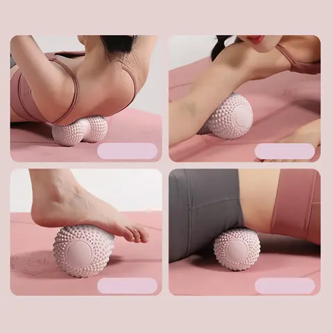6.5cm Peanut Massage Ball Yoga Balls High-Density TEP Myofascial Release Therapy Tool for Muscle Pain Relief Fitness Recovery