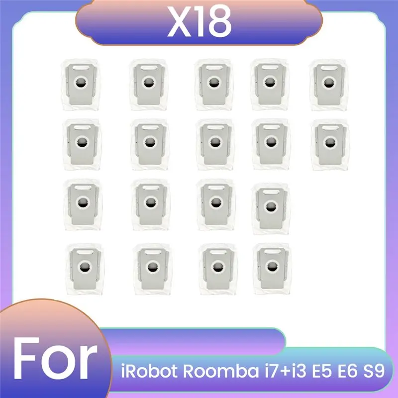 A24F-18PCS Мешки для сбора пыли для Irobot Roomba I7+I3 E5 E6 S9, запасные части, эффективные аксессуары для уборки дома
A24F-18PCS Мешки для сбора пыли для Irobot Roomba I7+I3 E5 E6 S9, запасные части, эффективные аксессуары для уборки дома