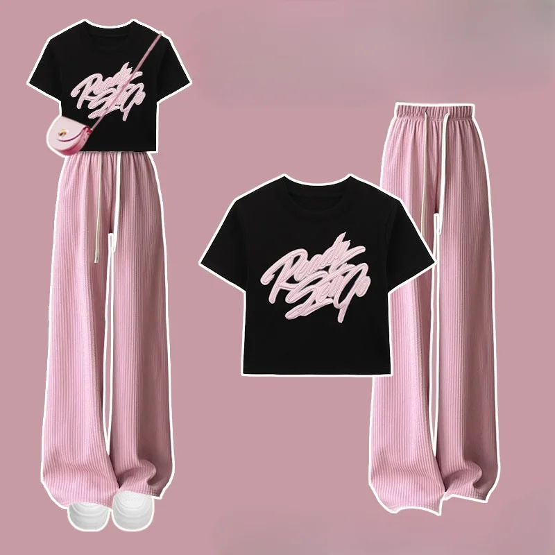 Girls Suits Summer Personality Set Medium Children Summer New Letter Solid Color Casual Daily Short-sleeved Top Two Sets
Girls Suits Summer Personality Set Medium Children Summer New Letter Solid Color Casual Daily Short-sleeved Top Two Sets