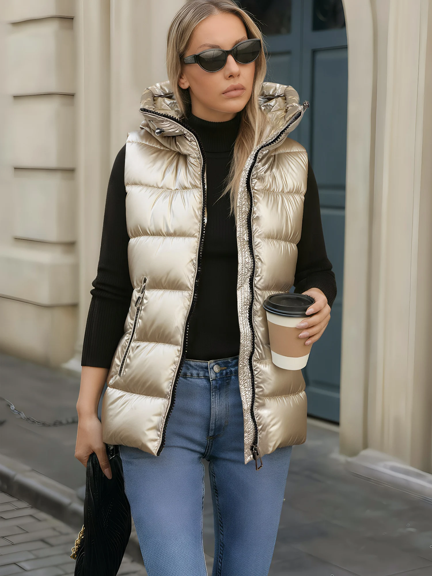 Women's Autumn/Winter Chic Thick Vest Plain Zipper Pocket Casual Sleeveless Quilted Coat
Women's Autumn/Winter Chic Thick Vest Plain Zipper Pocket Casual Sleeveless Quilted Coat