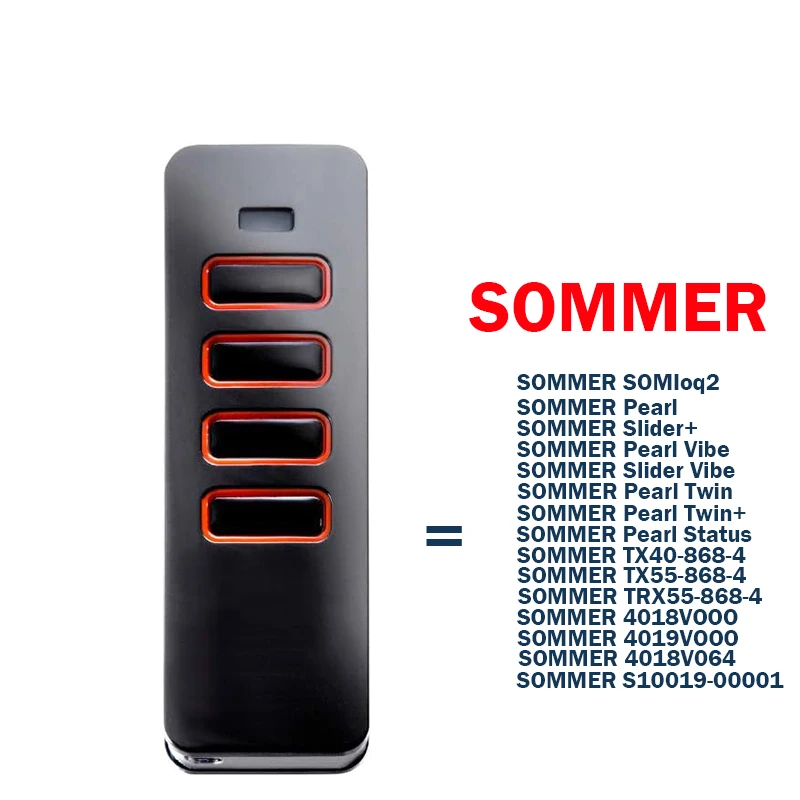 868 МГц SOMMER Pearl Vibe Twin Status 4018 4019 TX55-868-4 4018V000 Пульт дистанционного управления гаражными воротами с плавающим кодом Пульт дистанционного управления воротами
868 МГц SOMMER Pearl Vibe Twin Status 4018 4019 TX55-868-4 4018V000 Пульт дистанционного управления гаражными воротами с плавающим кодом Пульт дистанционного управления воротами