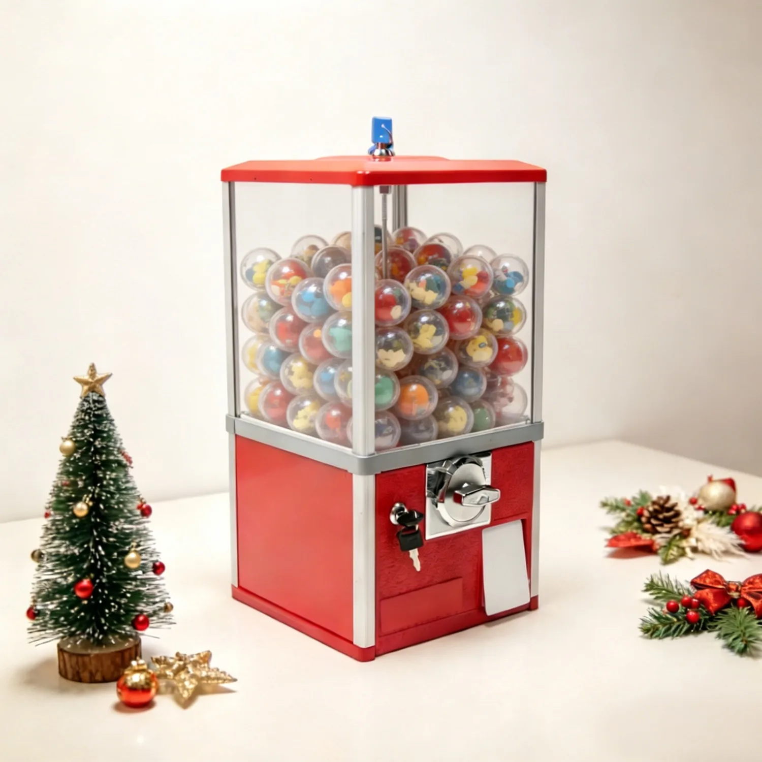 Red Vending Machine with Unique Security Design, 1.77-1.97in Ball Diameter, Coin Payment Method
Red Vending Machine with Unique Security Design, 1.77-1.97in Ball Diameter, Coin Payment Method