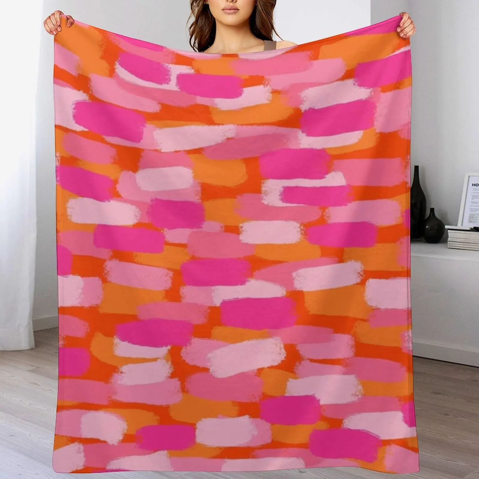 Hot Pink and Orange, Brush Stroke Effect, Abstract Throw Blanket sofa bed Flannels Blankets
Hot Pink and Orange, Brush Stroke Effect, Abstract Throw Blanket sofa bed Flannels Blankets
