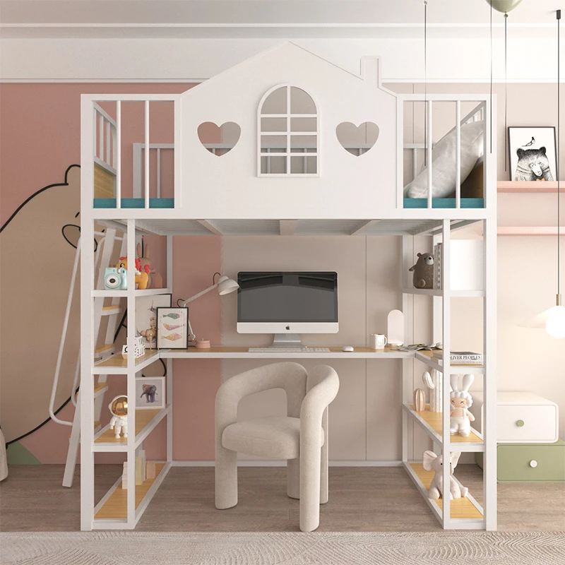 Small apartment space-saving wrought iron elevated bed sheet upper bunk bed lower table bedroom multi-function empty children's
Small apartment space-saving wrought iron elevated bed sheet upper bunk bed lower table bedroom multi-function empty children's