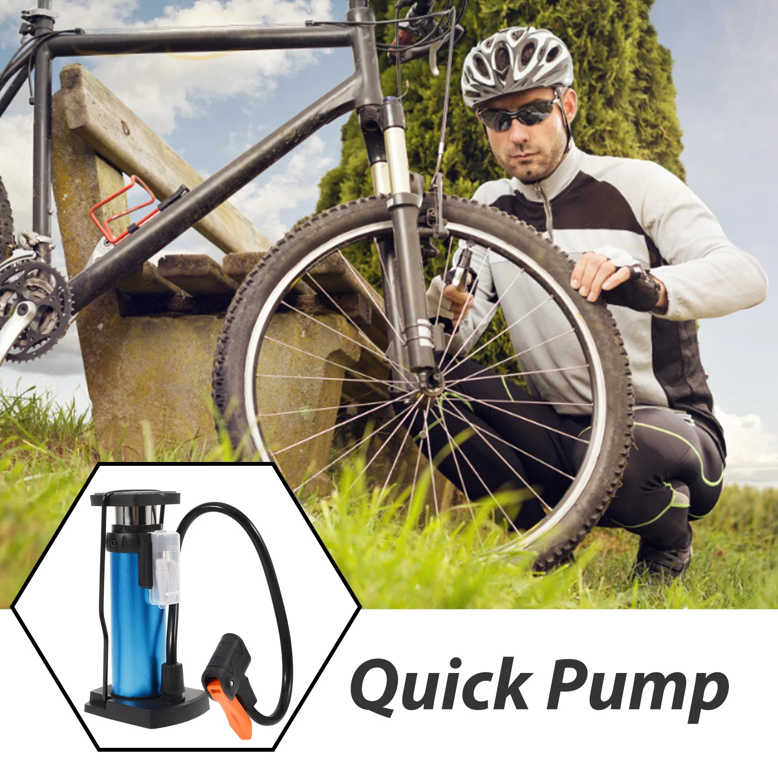 Portable Bike Pump Lightweight Aluminum Mini Air Pump For Tire Inflation Multi Valves Fit Road Mountain Bike Electric 
Portable Bike Pump Lightweight Aluminum Mini Air Pump For Tire Inflation Multi Valves Fit Road Mountain Bike Electric