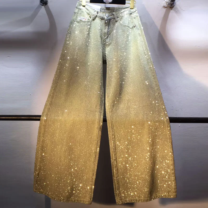European Jeans, 2025 Spring Clothing New Heavy Industry Full Body Hot Diamond High Waist Skinny Wide Leg Straight Jeans Women
European Jeans, 2025 Spring Clothing New Heavy Industry Full Body Hot Diamond High Waist Skinny Wide Leg Straight Jeans Women