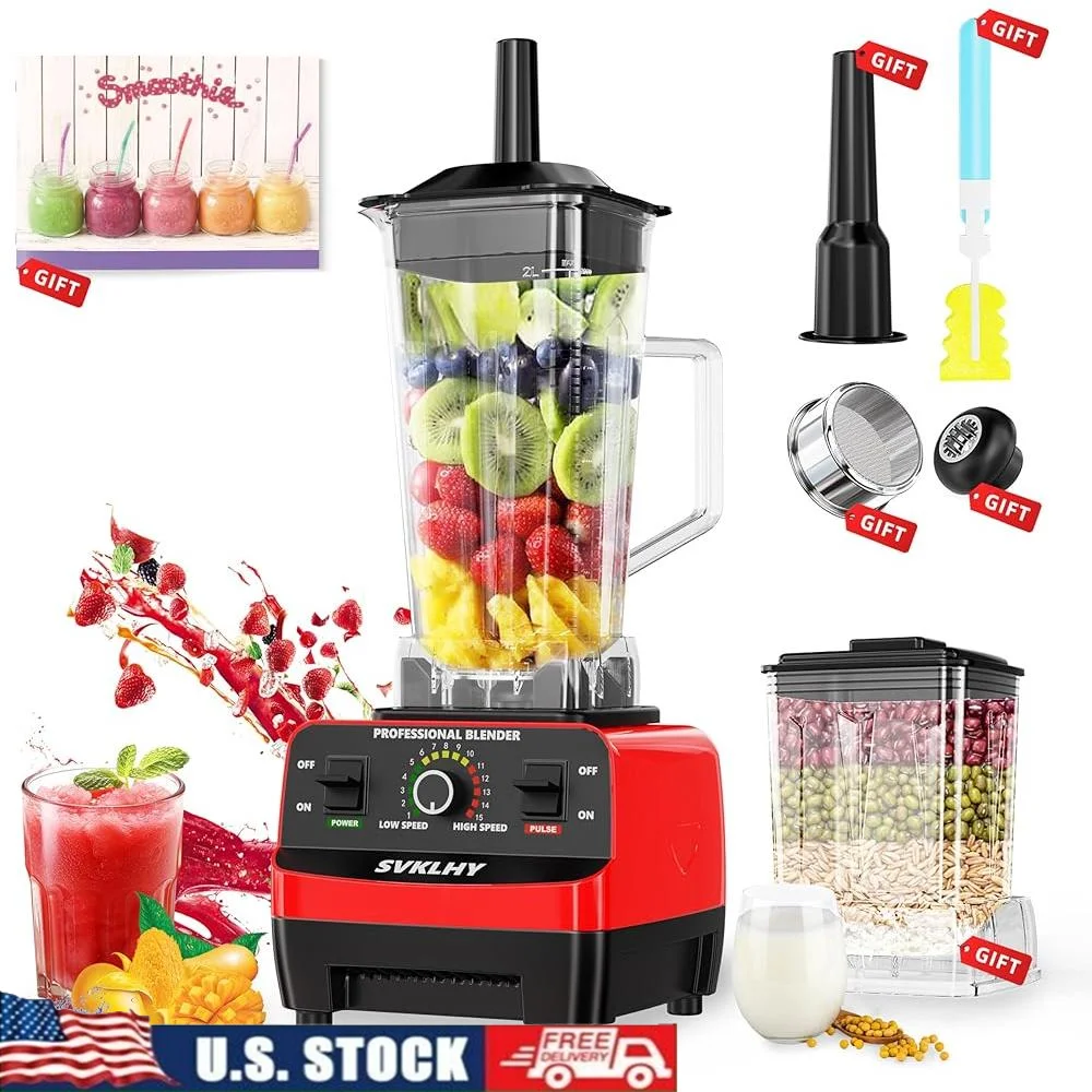 1600W Professional Smoothie Blender 15 Speed Control 8 Tip Upgrade Blades Self Cleaning Multi Functional Kitchen Juicer
1600W Professional Smoothie Blender 15 Speed Control 8 Tip Upgrade Blades Self Cleaning Multi Functional Kitchen Juicer