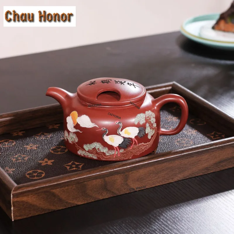 300ml Retro Yixing Purple Clay Teapots Master Handmade Songhak Pot Raw Ore Dahongpao Mud Tea Brewing Kettle Zisha Tea Set Gift
300ml Retro Yixing Purple Clay Teapots Master Handmade Songhak Pot Raw Ore Dahongpao Mud Tea Brewing Kettle Zisha Tea Set Gift