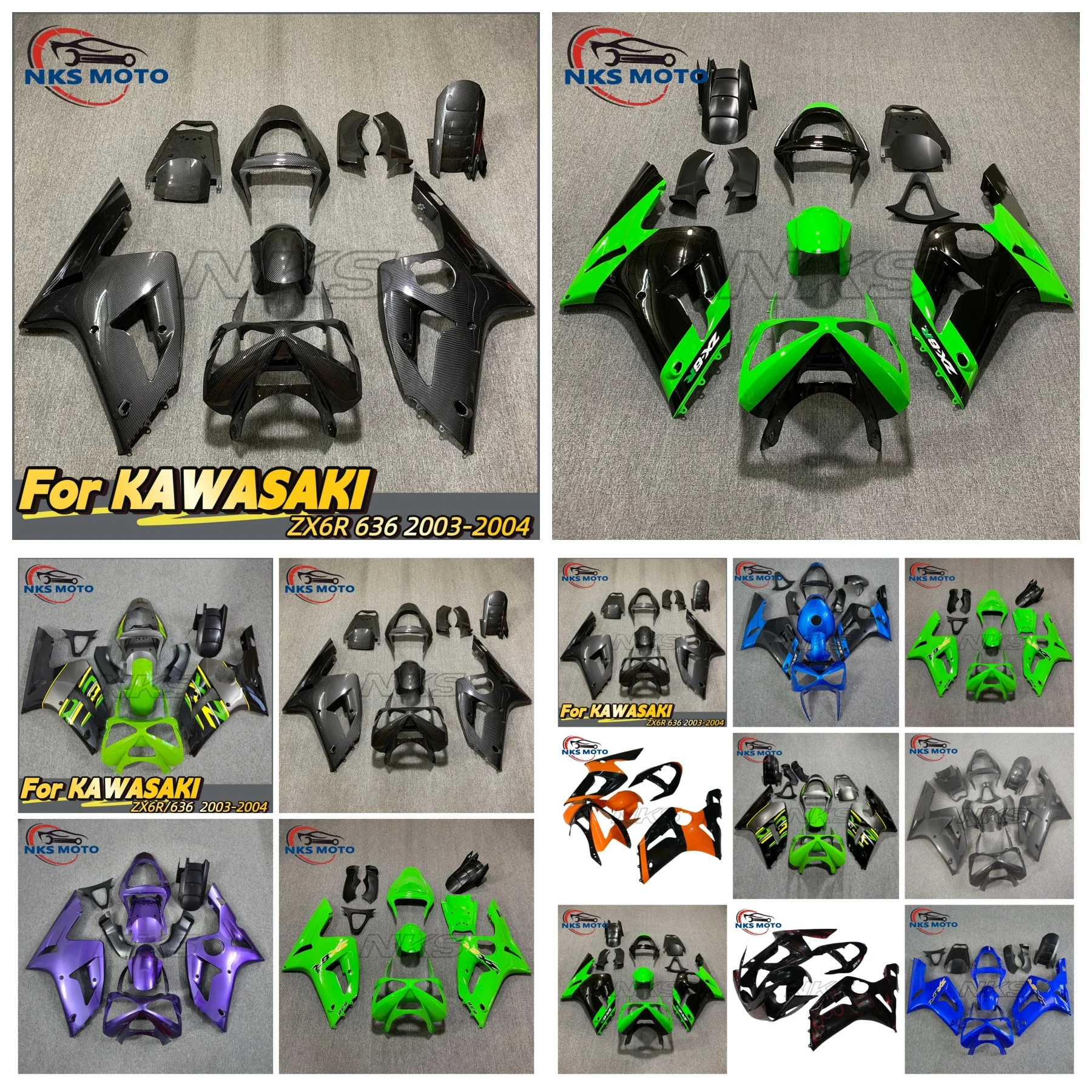 New ABS Plastic Whole Motorcycle Fairing kit Fit For KAWASAKI Ninja ZX6R 636 ZX-6R 2003 2004 Custom Full Fairings Bodywork 03 04
New ABS Plastic Whole Motorcycle Fairing kit Fit For KAWASAKI Ninja ZX6R 636 ZX-6R 2003 2004 Custom Full Fairings Bodywork 03 04