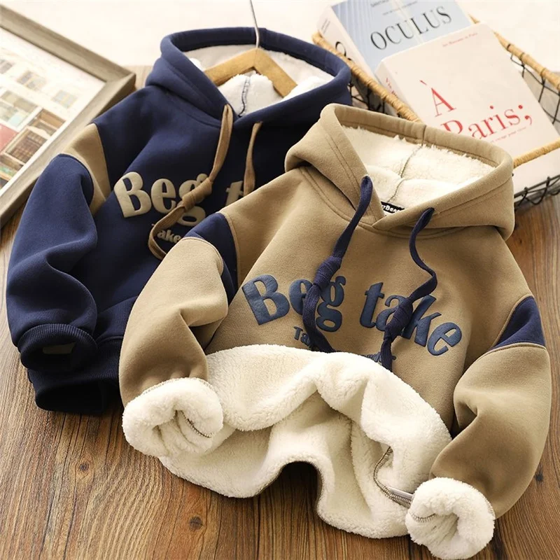 Padded Thick Sweatshirt Coat Winter Big Kids Clothes Warm Hoodie Baby Boys Girls Letter Print Hooded Pullover Casual Tops 4-12Y
Padded Thick Sweatshirt Coat Winter Big Kids Clothes Warm Hoodie Baby Boys Girls Letter Print Hooded Pullover Casual Tops 4-12Y