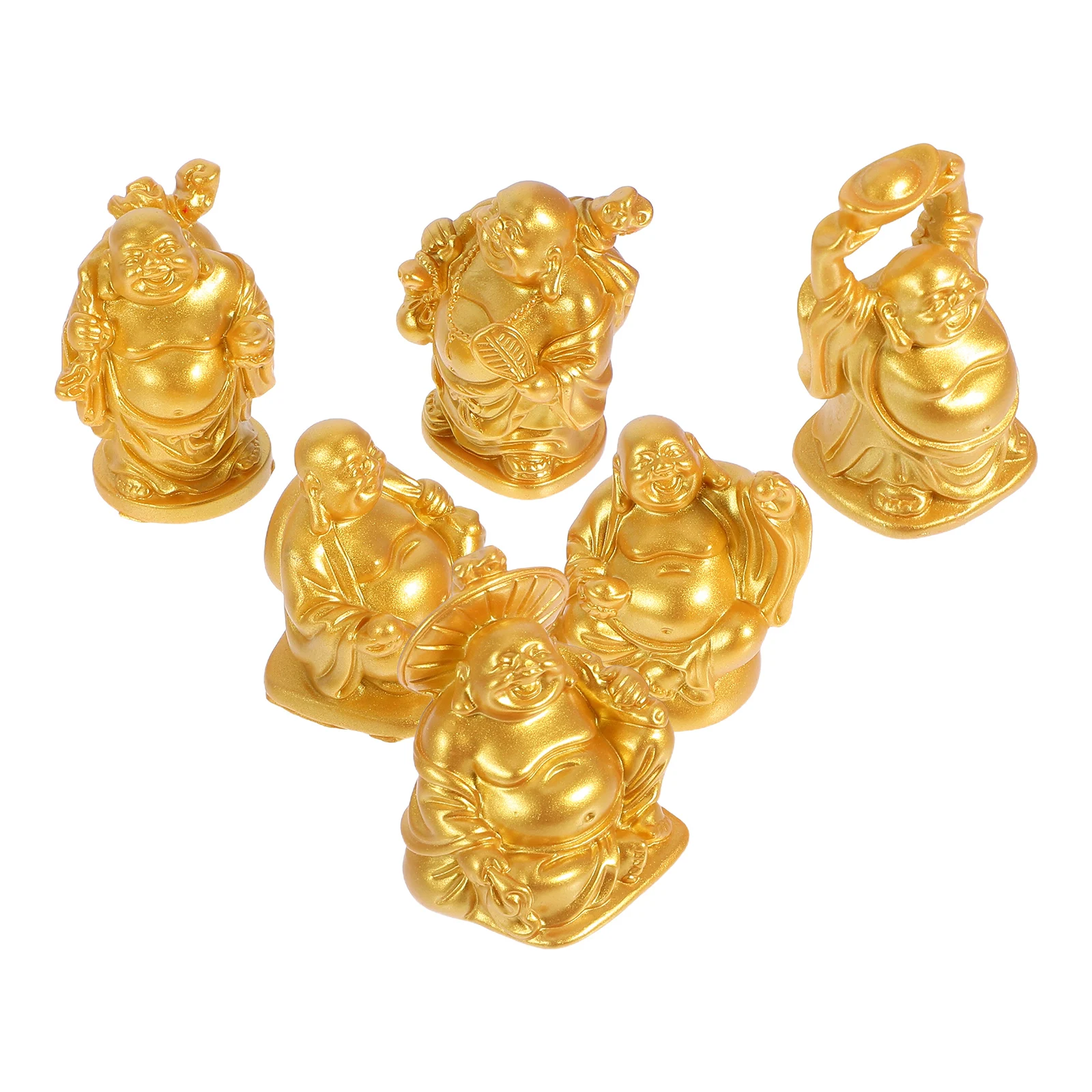 6 Pcs Laughing Buddha Statue Resin Feng Shui Decor Prosperity Ornaments Mini Figures for Home Office Wealth Symbol
6 Pcs Laughing Buddha Statue Resin Feng Shui Decor Prosperity Ornaments Mini Figures for Home Office Wealth Symbol