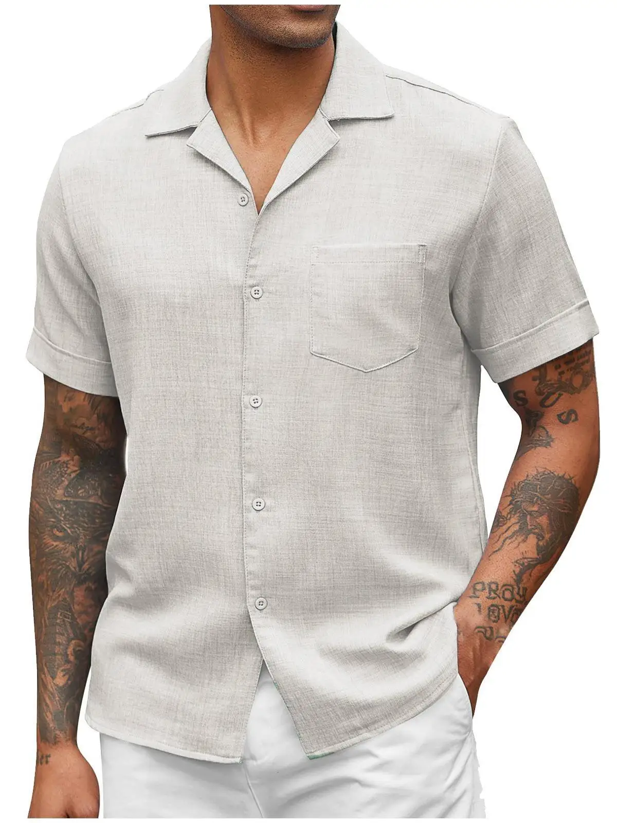 Men's Short Sleeve Suit Collar Shirt Street Style Thickened Fleece Casual Fashion Inner Wear Pure Color Pocket Design
Men's Short Sleeve Suit Collar Shirt Street Style Thickened Fleece Casual Fashion Inner Wear Pure Color Pocket Design