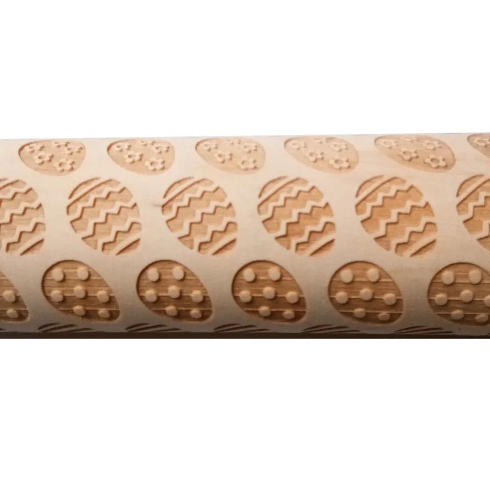 Wood Rolling Pin Easter Egg Pattern Beautiful Engraved Non-Slip Handle Baking Rolling Pin for Home Pasta Cookie Dough Fondant
Wood Rolling Pin Easter Egg Pattern Beautiful Engraved Non-Slip Handle Baking Rolling Pin for Home Pasta Cookie Dough Fondant