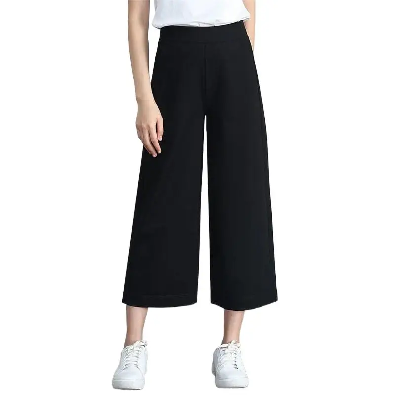 Women Chiffon High Waist Wide Leg Pants Simple Elastic High Waist Loose Ankle-length Femme Pants Femininos Trousers Large Size
Women Chiffon High Waist Wide Leg Pants Simple Elastic High Waist Loose Ankle-length Femme Pants Femininos Trousers Large Size
