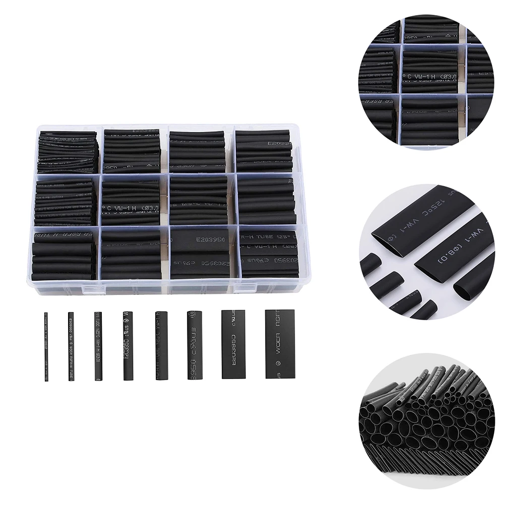 650pcs Heat Shrink Tubing Tubes Electrical Insulation Wire Binding Cable Joint Repair Protection Waterproof Tubings Shrink
650pcs Heat Shrink Tubing Tubes Electrical Insulation Wire Binding Cable Joint Repair Protection Waterproof Tubings Shrink