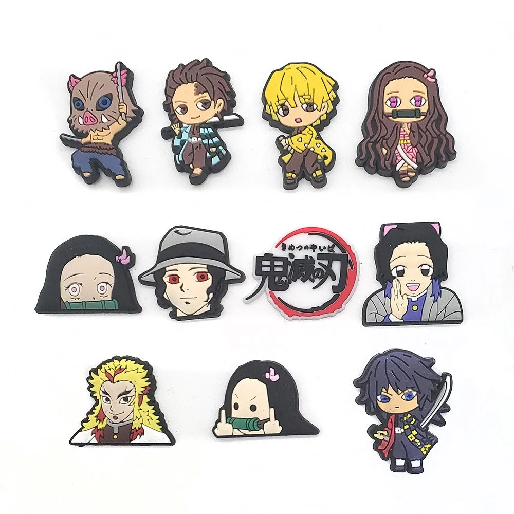 11Pcs Cartoon Anime Demon Slayer Series For Shoe Charms PVC Shoe Charms Hole Shoes Ornaments Sandals clips Accessories Kid Gift
11Pcs Cartoon Anime Demon Slayer Series For Shoe Charms PVC Shoe Charms Hole Shoes Ornaments Sandals clips Accessories Kid Gift