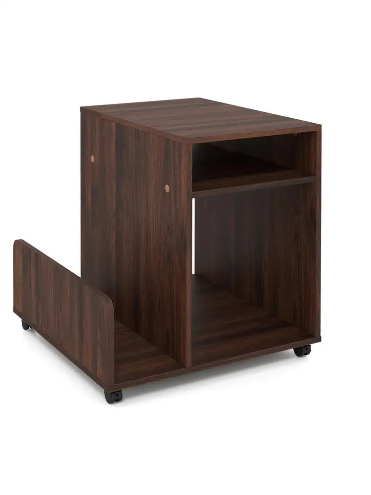 Rolling End Table 3-Tier Mobile Side Table with Side Storage Rack Modern Small Nightstand-Brown
Rolling End Table 3-Tier Mobile Side Table with Side Storage Rack Modern Small Nightstand-Brown