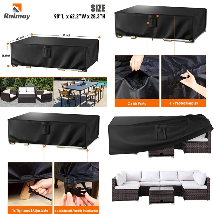 Patio Furniture Covers, Outdoor Furniture Cover aterproof, Genera Purpose, Outside Tabe and Cair Covers, Heavy Duty 600D .2 W 2
Patio Furniture Covers, Outdoor Furniture Cover aterproof, Genera Purpose, Outside Tabe and Cair Covers, Heavy Duty 600D .2 W 2