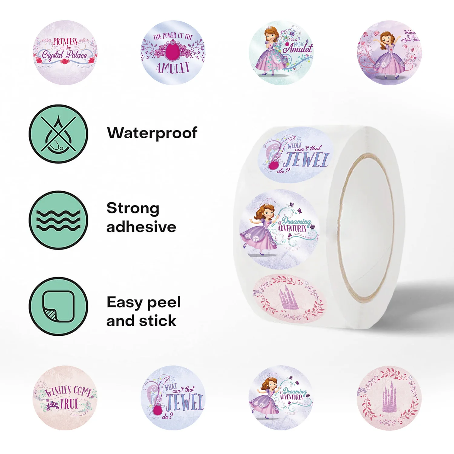 500 Disney Sofia Roll Stickers Graffiti Decorations Phone Suitcases Waterproof DIY Stickers Girls' Gifts
500 Disney Sofia Roll Stickers Graffiti Decorations Phone Suitcases Waterproof DIY Stickers Girls' Gifts