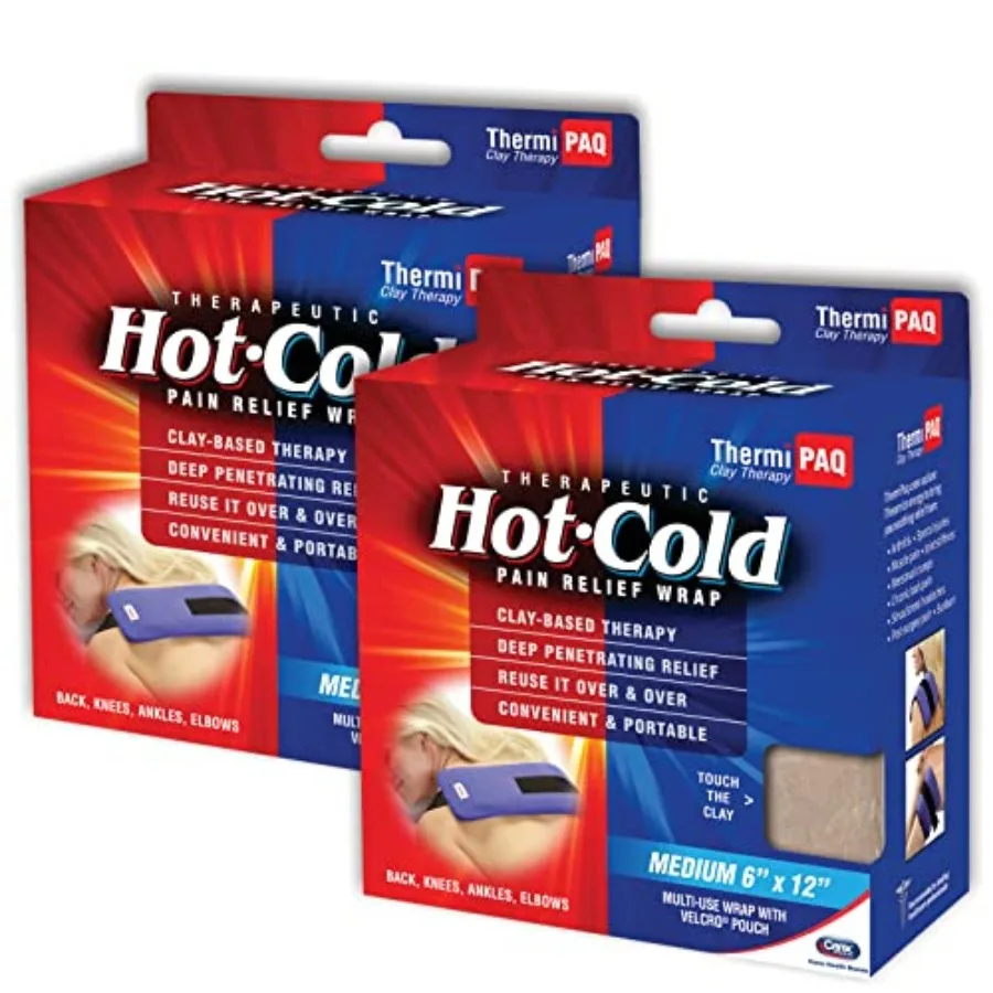 Clay Therapy Pain Relief Wrap, Reusable Hot Cold Ice Pack for Injuries - Shoulder, Elbow, Ankles, Back and Knee, Medium, 6 x 12
Clay Therapy Pain Relief Wrap, Reusable Hot Cold Ice Pack for Injuries - Shoulder, Elbow, Ankles, Back and Knee, Medium, 6 x 12