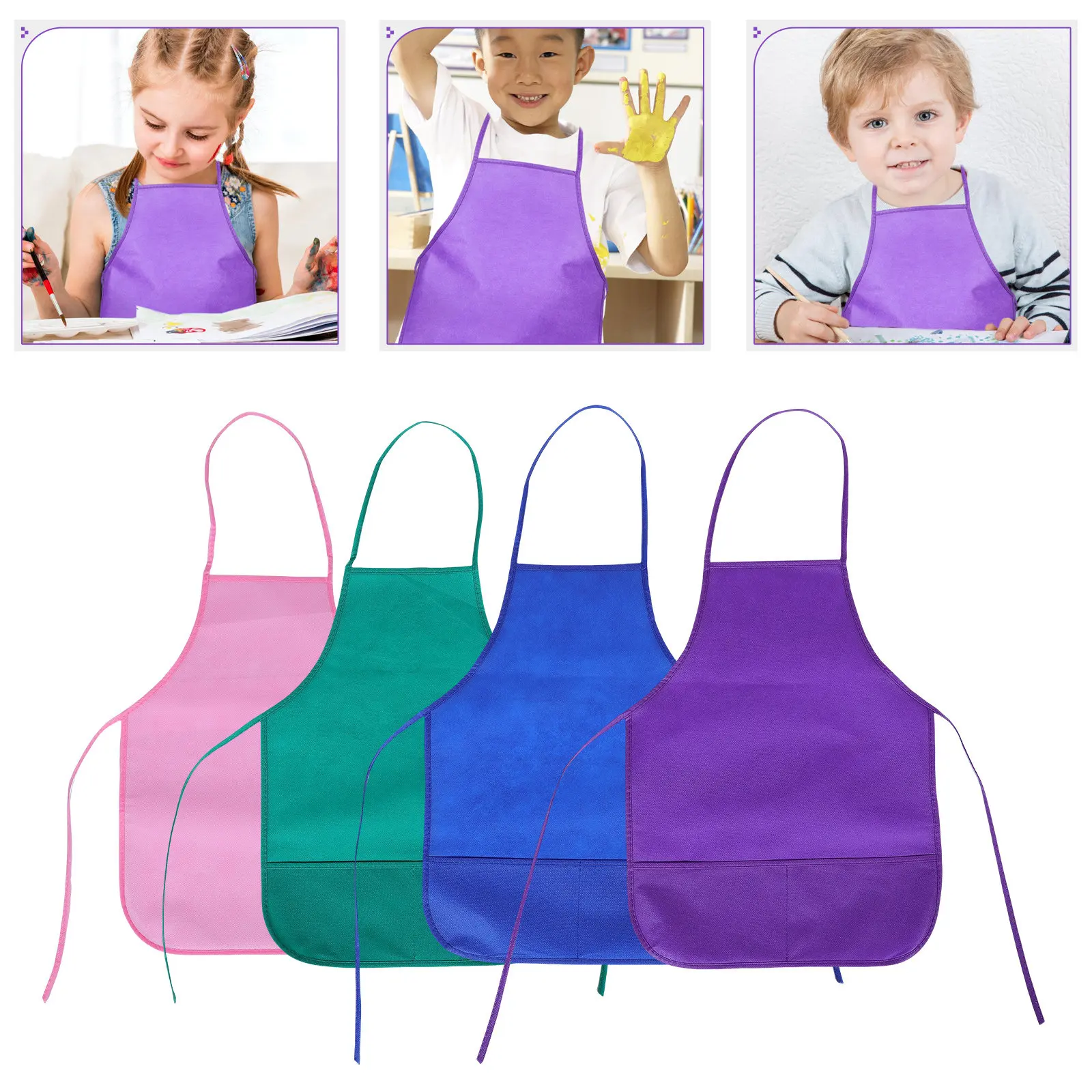 20Pcs Childrens Waterproof Aprons for Art Painting Craft Activity Lightweight Smock with Unique Bib Design Painting Kids Smock
20Pcs Childrens Waterproof Aprons for Art Painting Craft Activity Lightweight Smock with Unique Bib Design Painting Kids Smock