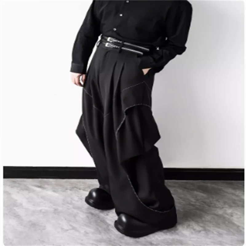 2024 Spring and Autumn Haute couture design suit pants High waist drop wide-leg pants
2024 Spring and Autumn Haute couture design suit pants High waist drop wide-leg pants