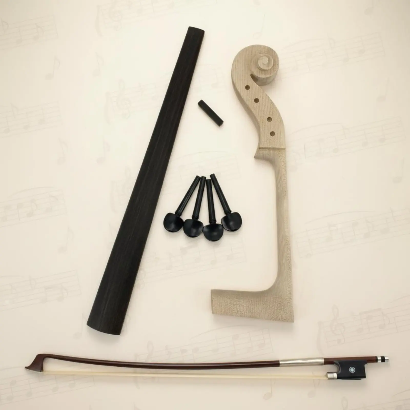 4/4 Cello Parts Kit Steel Center Strings Ebony Fingerboard and Pegs Kit for Luthiers, Music Workshop
4/4 Cello Parts Kit Steel Center Strings Ebony Fingerboard and Pegs Kit for Luthiers, Music Workshop