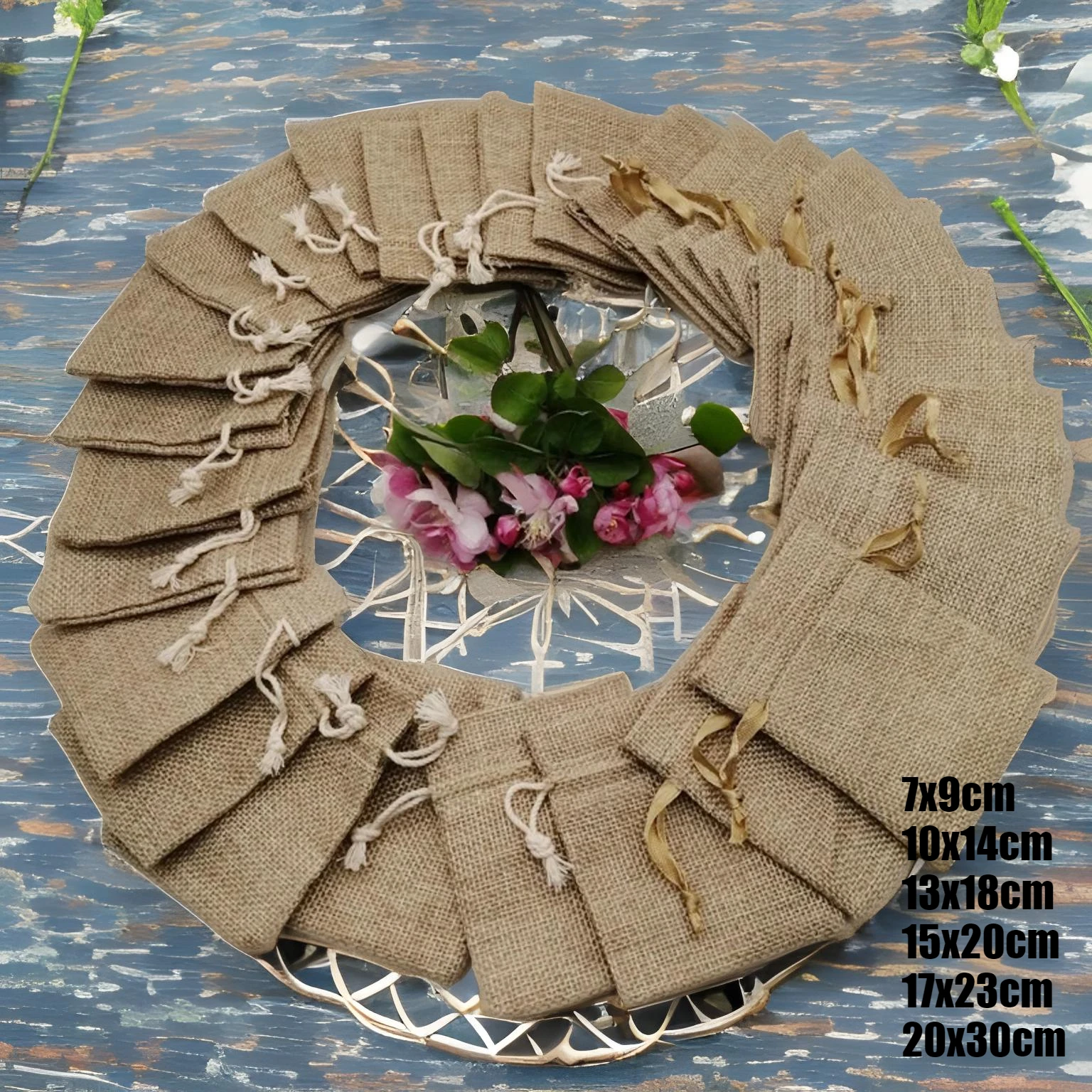 100pcs Ribbon Cotton Mini Jute Gift Bag Wedding Christmas Party Favors Sack Storage Burlap Drawstring Pouch Candy Sachet Display
100pcs Ribbon Cotton Mini Jute Gift Bag Wedding Christmas Party Favors Sack Storage Burlap Drawstring Pouch Candy Sachet Display