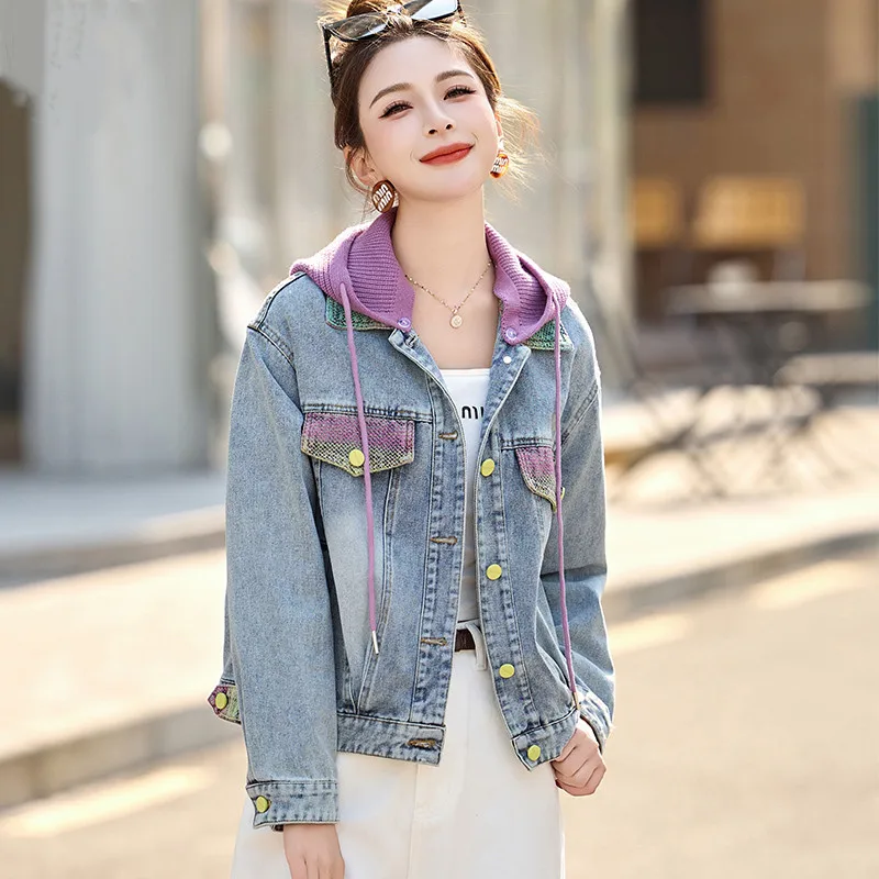 Small fresh gradient stitched blue denim jacket women's 2025 spring and autumn new small fashionable age-reducing jacket
Small fresh gradient stitched blue denim jacket women's 2025 spring and autumn new small fashionable age-reducing jacket