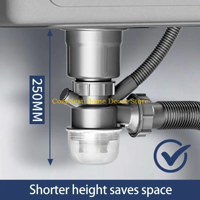 92MF Plastic Kitchen Sink Drain Pipe Downpipe Fittings For Home Use Easy Installation
92MF Plastic Kitchen Sink Drain Pipe Downpipe Fittings For Home Use Easy Installation