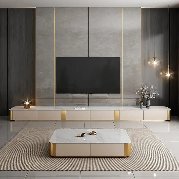 Bright rock slab TV cabinet coffee table combination floor-to-ceiling Italian pole living room Nordic apartment household solid
Bright rock slab TV cabinet coffee table combination floor-to-ceiling Italian pole living room Nordic apartment household solid
