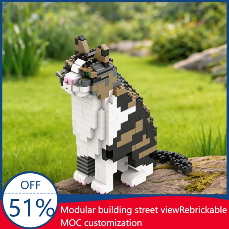 722 PCS Brown Striped White Cat Figure Model Building Block Diy Educational Assembly Girl Display Toy Birthday Customized Gifts
722 PCS Brown Striped White Cat Figure Model Building Block Diy Educational Assembly Girl Display Toy Birthday Customized Gifts
