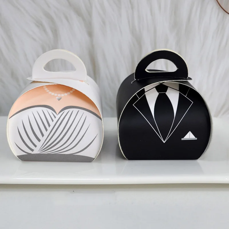 50pcs Bride and Groom Wedding Candy Box Gift Bag Tie Suit Dress Engagement Boxes Favors Gifts to Guests Party Decoration B016
50pcs Bride and Groom Wedding Candy Box Gift Bag Tie Suit Dress Engagement Boxes Favors Gifts to Guests Party Decoration B016